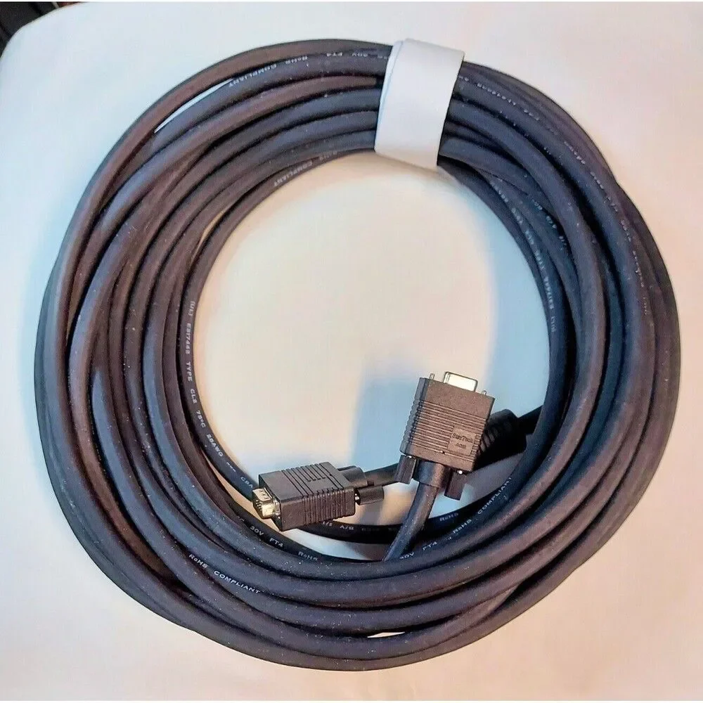 Startech Monitor Video Cable DB15 D-Sub VGA Super VGA black 50 ft